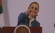 Claudia Sheinbaum Pardo, Mexico's first female president, speaks during a press conference...