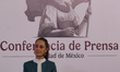 Claudia Sheinbaum Pardo, Mexico's first female president, speaks during a press conference...