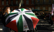 Hundreds of people demonstrate in Toulouse, France, on October 5, 2024, in support of Gaza...
