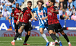 Omar Mascarell and Alex Kral play during the match between RCD Espanyol and RCD Mallorca i...