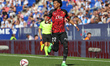 Johan Mojica plays during the match between RCD Espanyol and RCD Mallorca in week 9 of LaL...