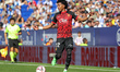Johan Mojica plays during the match between RCD Espanyol and RCD Mallorca in week 9 of LaL...