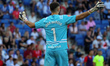 Joan Garcia plays during the match between RCD Espanyol and RCD Mallorca in week 9 of LaLi...