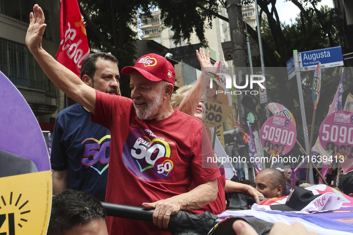 President Of Brazil Luiz Inácio Lula Da Silva During A Political Event In Sao Paulo, Brazil