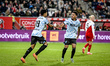 RKC forward Richonell Margaret and RKC midfielder Daouda Weidmann celebrate the 3-2 goal d...