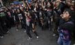 Young people dance during a concert to mark the 44th anniversary of the Tianguis Cultural...