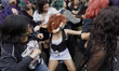Young people dance during a concert to mark the 44th anniversary of the Tianguis Cultural...