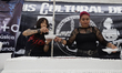 A cake is cut during a concert to mark the 44th anniversary of the Tianguis Cultural del C...