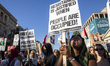 Hundreds gather during a pro-Palestinian rally as part of an international day of action n...