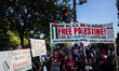 Hundreds gather during a pro-Palestinian rally as part of an international day of action n...