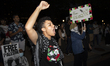 A demonstrator chants during a pro-Palestinian rally as part of an international day of ac...