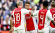 AFC Ajax Amsterdam midfielder Davy Klaassen and AFC Ajax Amsterdam defender Devyne Rensch...