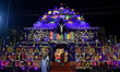 A temporary place of worship or Pandal is seen in Habra city, 50 kilometers from Kolkata,...
