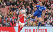 Arsenal's Beth Mead kicks the ball during the Barclays FA Women's Super League match betwe...