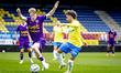 Go Ahead Eagles player Robbin Weijenberg and RKC player Ilias Takidine participate in the...