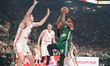 Lorenzo Brown of Panathinaikos participates in the Euroleague basketball match between Pan...