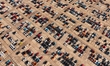 Vehicles parked at an automobile manufacturer are about to be shipped to the market in Nin...