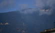 A view of Chandragiri Resort in a misty morning in Kirtipur, Kathmandu, Nepal, on October...