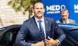 Malta Prime Minister Robert Abela arrives at the event in Paphos, Cyprus, on October 11, 2...