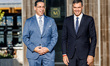 Minister of Foreign Affairs Constantinos Kombos welcomes Spain Prime Minister Pedro Sanche...