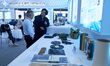Visitors look at new materials and products at the 9th China Advanced Materials Industry E...