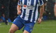 Nathan Sheron of Hartlepool United is in action during the FA Cup Fourth Qualifying Round...