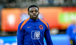 Netherlands player Noah Ohio participates in the match between Netherlands U21 and Sweden...