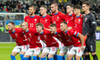The Czech Republic team  poses during the  UEFA Nations League 2024 League B Group B1 matc...