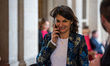 Aurelie Trouve, MP from La France Insoumise party, leaves the Parliament in Paris, France,...