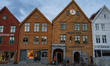 A view of Bryggen, the historic Hanseatic Wharf in Bergen, Norway, on September 16, 2024....