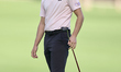 Rasmus Hojgaard of Denmark reacts on the 14th green on day one of the Estrella Damm N.A. A...