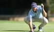 Scott Jamieson of Scotland studies his shot on the 16th green on day one of the Estrella D...