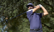 Francesco Laporta of Italy tees off on the 15th hole on day one of the Estrella Damm N.A....
