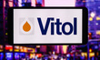 Vitol logo is screened on a mobile phone for illustration photo. Krakow, Poland on October...