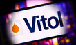 Vitol logo is screened on a mobile phone for illustration photo. Krakow, Poland on October...