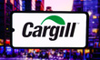 Cargill logo is screened on a mobile phone for illustration photo. Krakow, Poland on Octob...