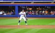 New York Mets second baseman Jeff McNeil #1 prepares during the fifth inning in Game 5 of...