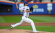 New York Mets starting pitcher David Peterson #23 throws during the first inning in Game 5...