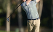 Nacho Elvira of Spain tees off on the 2nd hole on the third day of the Estrella Damm N.A....