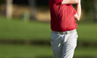 Dan Bradbury of England tees off on the 2nd hole on the third day of the Estrella Damm N.A...