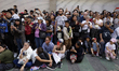 Dozens of people attend the alebrije parade in Mexico City, Mexico, on October 19, 2024, f...