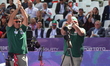 Sebastian Garcia of Mexico competes against Mathias Fullerton of Denmark (not in picture)...