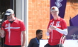Mathias Fullerton of Denmark competes against Sebastian Garcia of Mexico (not in picture)...