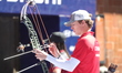 Mathias Fullerton of Denmark competes against Sebastian Garcia of Mexico (not in picture)...