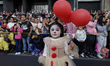 A minor poses dressed as the character It during the Zombie March in Mexico City, Mexico,...