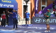 Elisa Roner of Italy and Andrea Maya Becerra of Mexico compete during the compound women's...