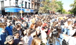 A large crowd gathers for the 34th Annual Tompkins Square Halloween Dog Parade in Tompkins...