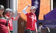 Mathias Fullerton of Denmark competes against Prathamesh Balchandra Fuge of India (not in...