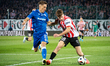 Joel Pereira and Filip Rozga participate in the game between KS Cracovia and Lech Poznan i...
