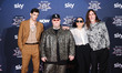 Achille Lauro, Jake La Furia, Paola Iezzi, and Manuel Agnelli attend the photocall for the...